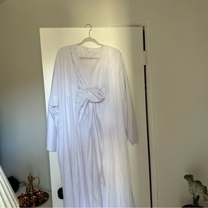 3 in 1 piece scarf, wrap dress and abaya-dress white - large